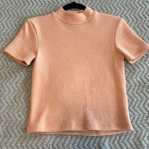 Tan Zara Mock Turtle neck shirt